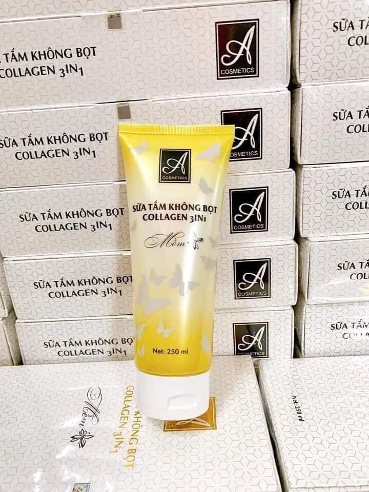 [HCM]Sữa tắm trắng không bọt colagen 3 in 1