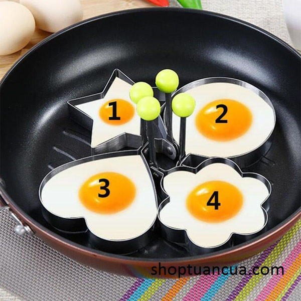 Khuôn tạo hình trứng tráng, bánh ngọt đáng yêu (set 4)