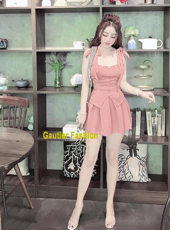 Set Áo 2 Dây Cách Điệu Kèm Chân Váy Thiết Kế Thời Trang Havana