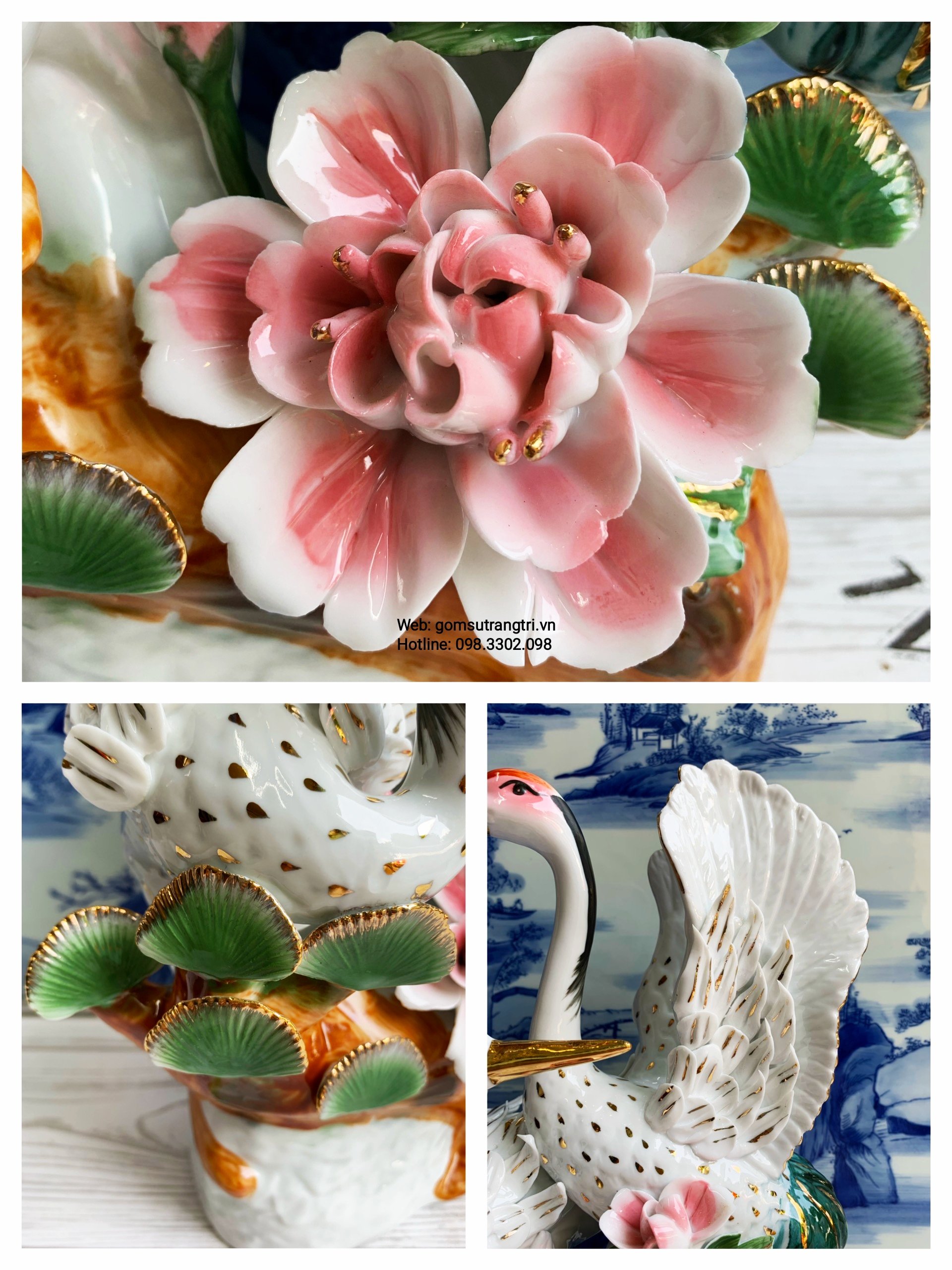 Tượng Đôi Chim Hạc - Gốm Sứ Trang Trí Shop