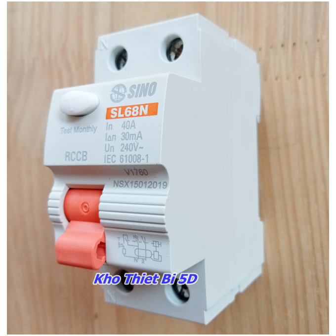 Aptomat chống giật sino 2p 40a 30ma 240v - chính hãng