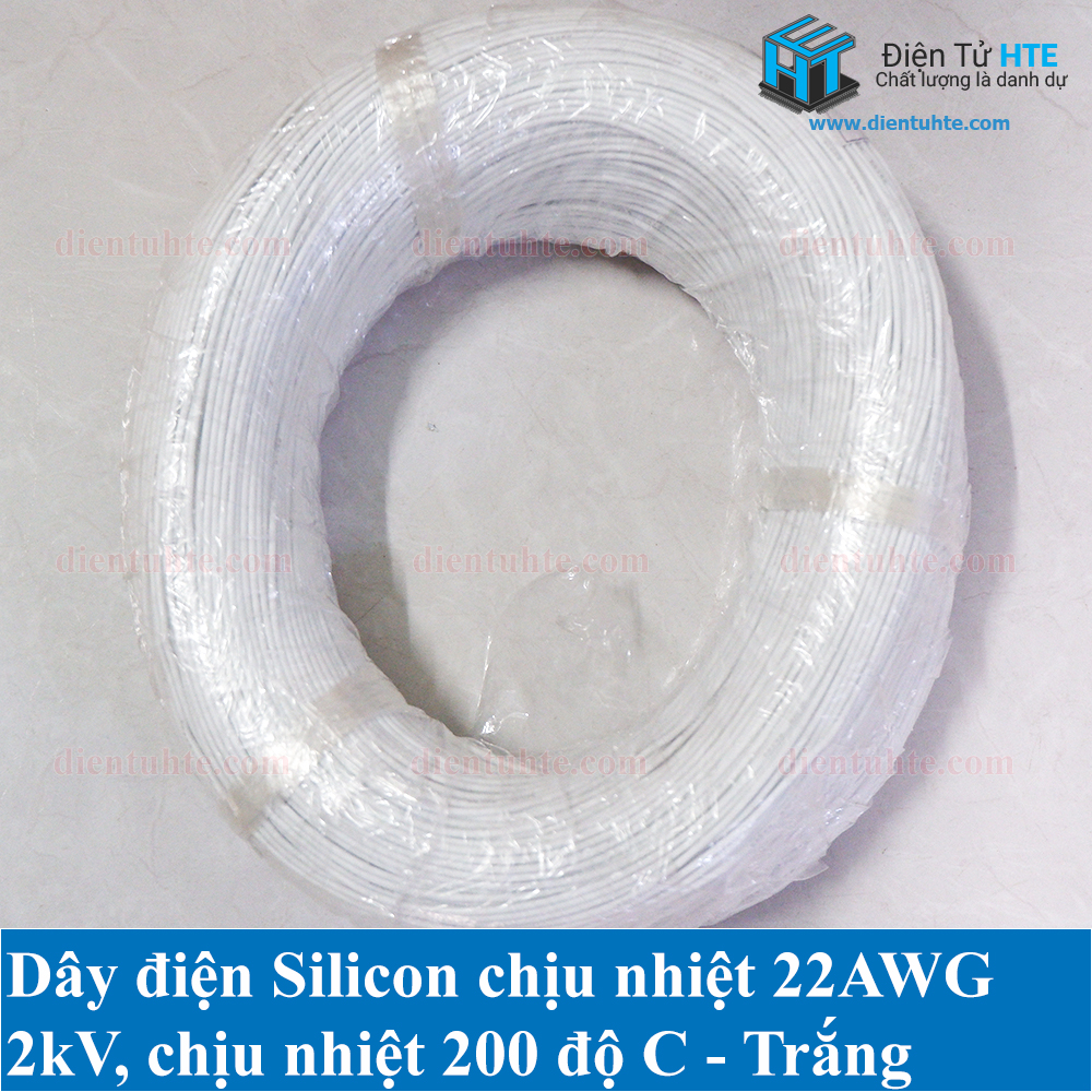 Dây điện Silicon chịu nhiệt siêu mềm 22AWG nhiều màu 2 mét