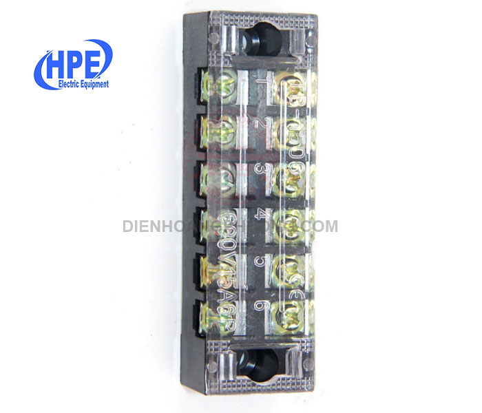 Cầu đấu dây điện6 pha 15A - Domino 6 pha 15A