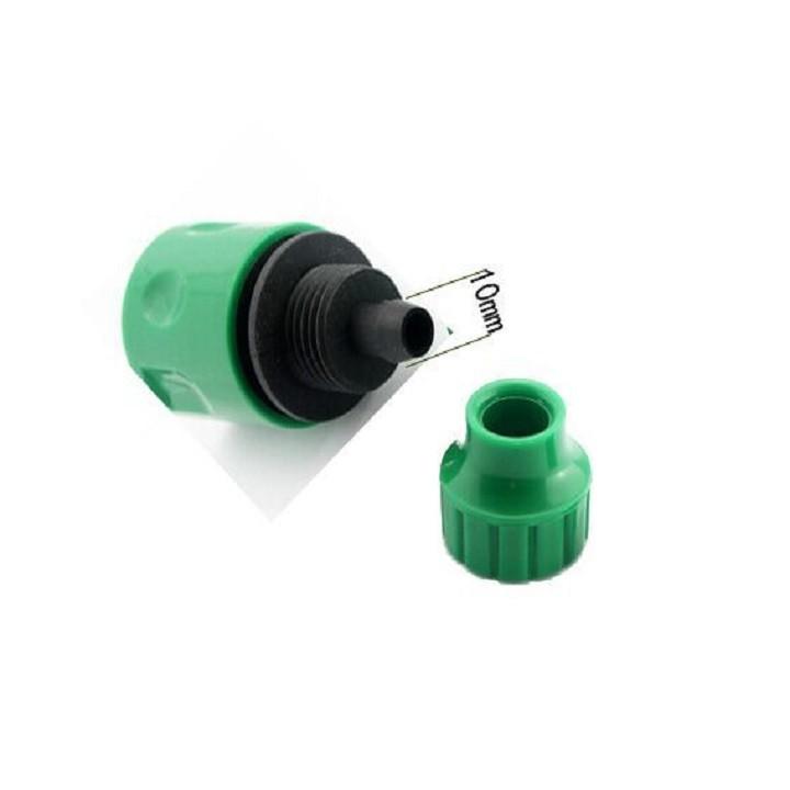It is green. Water pipe fitting is 10mm Phi. Used for connecting 10mm hose, spray hose. 657