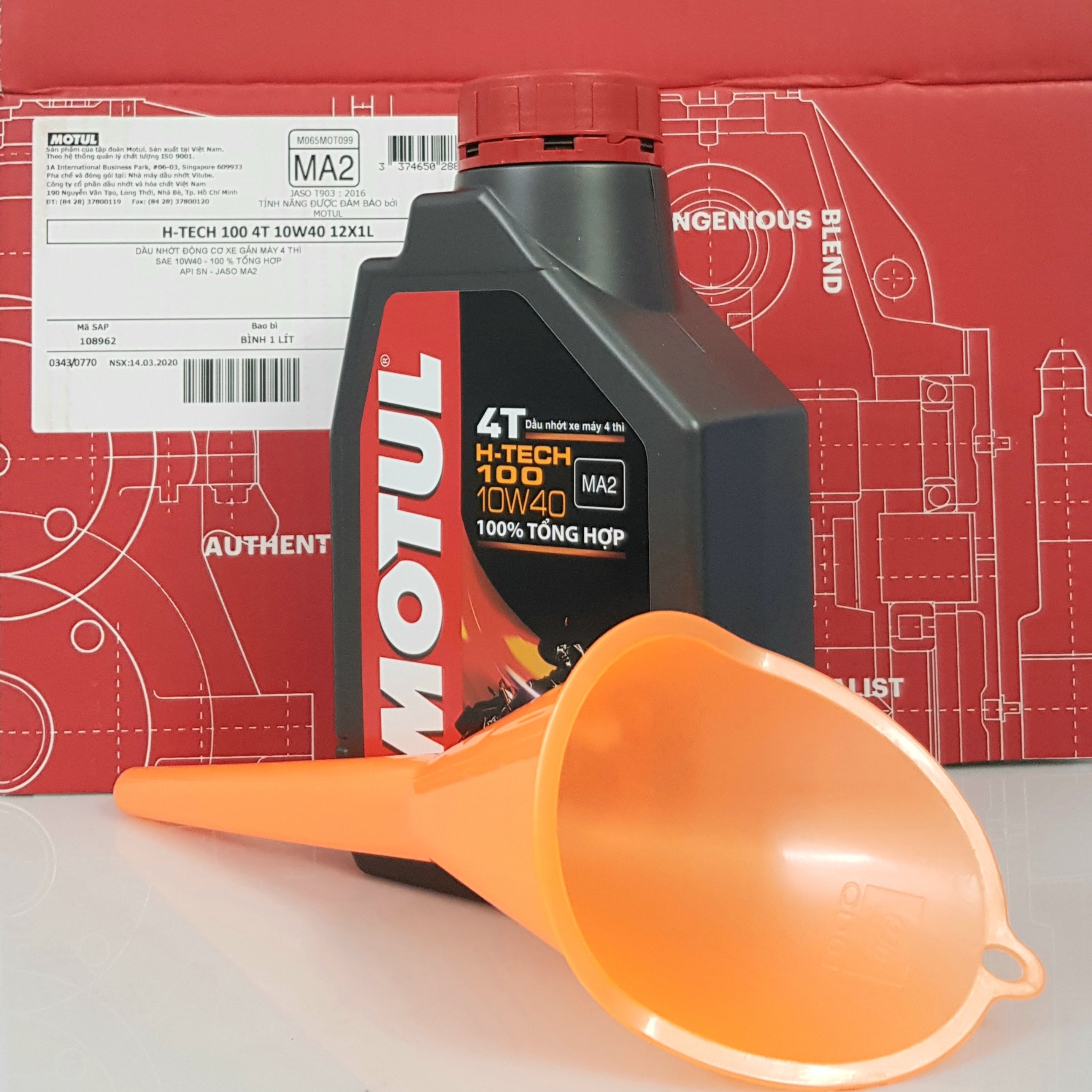 [HCM][SIÊU RẺ+ TẶNG PHỄU] Nhớt tổng hợp xe số cao cấp Motul H-tech 1L