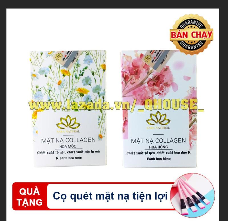 Mặt nạ yến tươi collagen chính hãng - tặng cọ quét cực thích