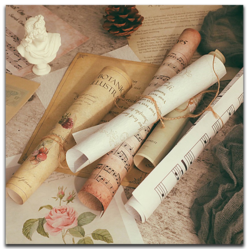 Tờ bản nhạc cũ phong cách vintage, retro dùng làm đạo cụ chụp ảnh sản phẩm - Fotoprovn Decor