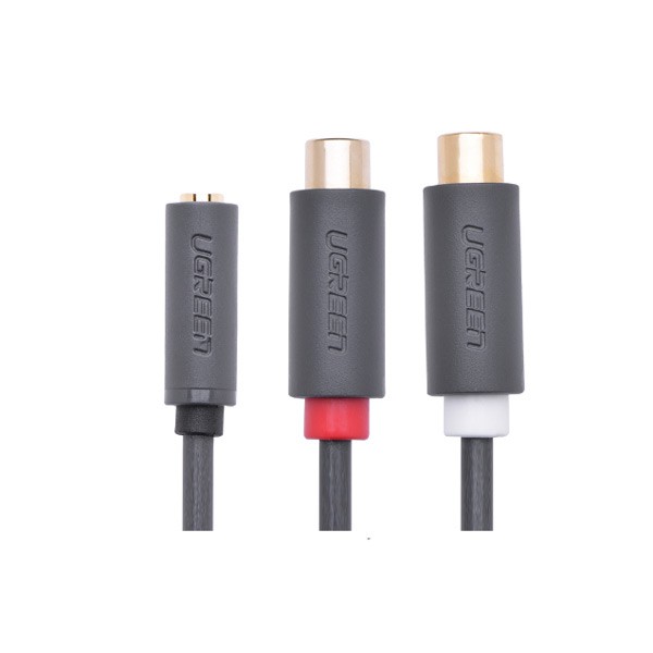 (20cm) Cáp chuyển đổi 3.5mm sang 2 đầu RCA - Ugreen 10562