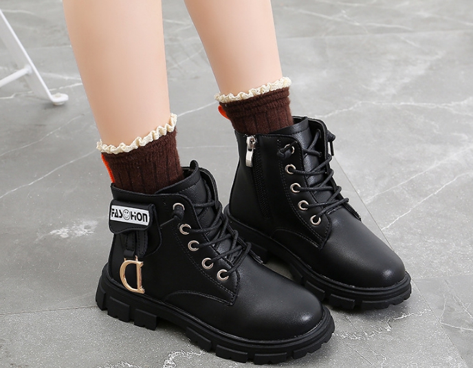 Boot bé gái Giày bốt bé gái Giày cao cổ bé gái HQ108