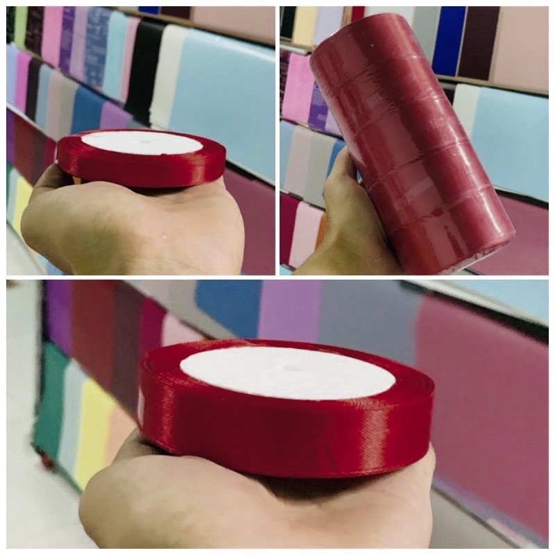 Lôc 10 cuộn ruy băng lụa 1cm - [ Brendo ]