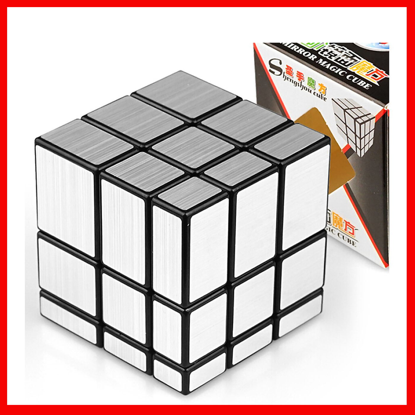 Đồ chơi Rubik Mirror Ánh Bạc, Rubik 3x3x3 Tráng Gương Cao Cấp