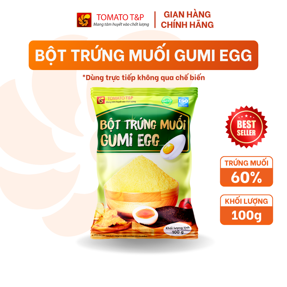 [HCM]Bột trứng muối Gumi Egg - Gói 100g - Tomato T&P