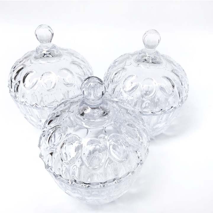 [HCM]Set 3 Thố pha lê đựng hạt dưa bánh mứt ngày Tết