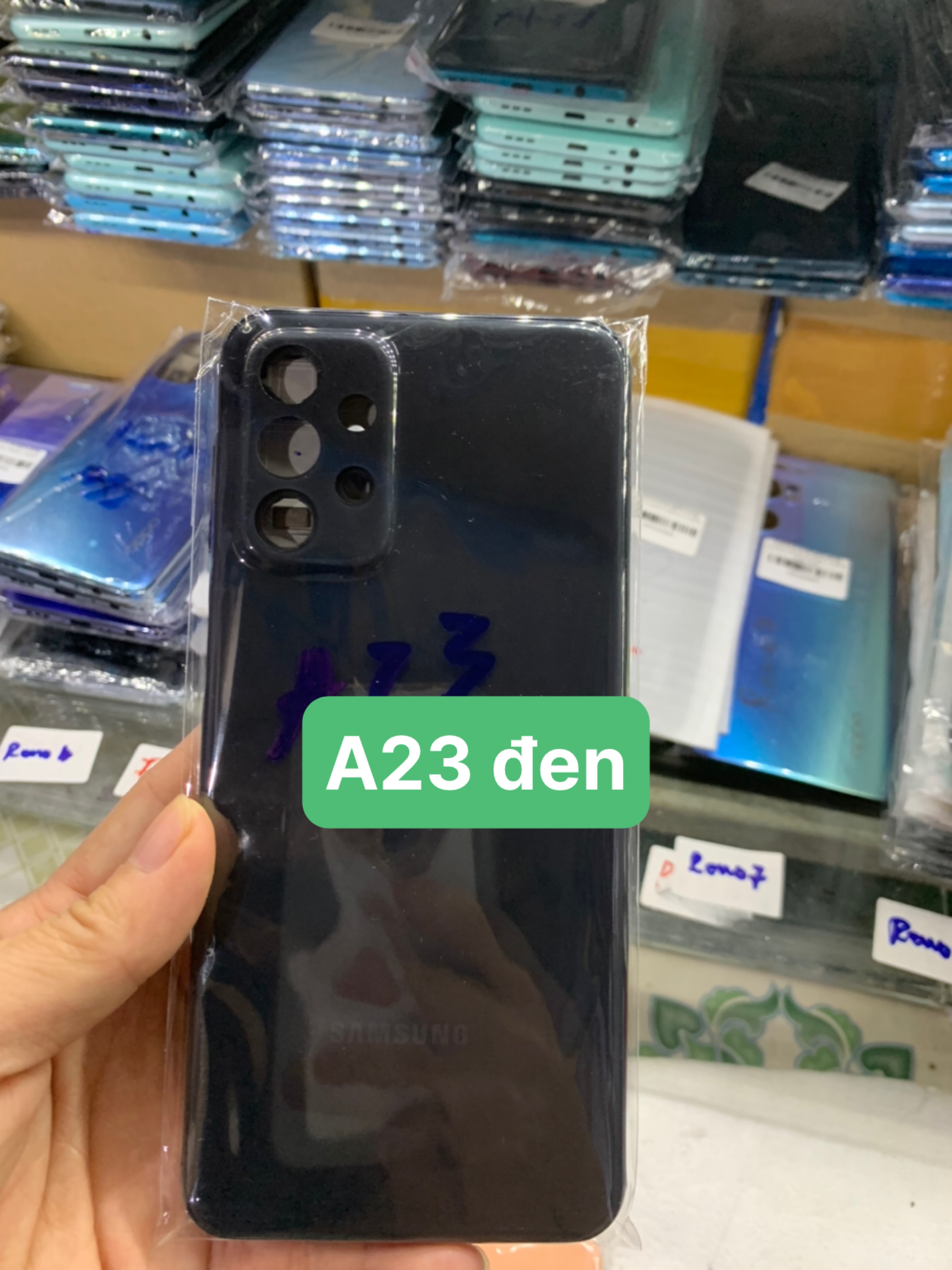 Bộ xương vỏ zin mới điện thoại sam sung a23-sam sung kèm kính cam phím bấm