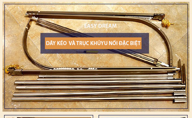 [HCM]Mùng [ màn ] khung cao cấp  không khoan tường  EASY DREAM có dây kéo ròng rọc- dây rút   khung inox không gỉ  vải tuyn lưới mắt nhỏ  chống muỗi côn trùng