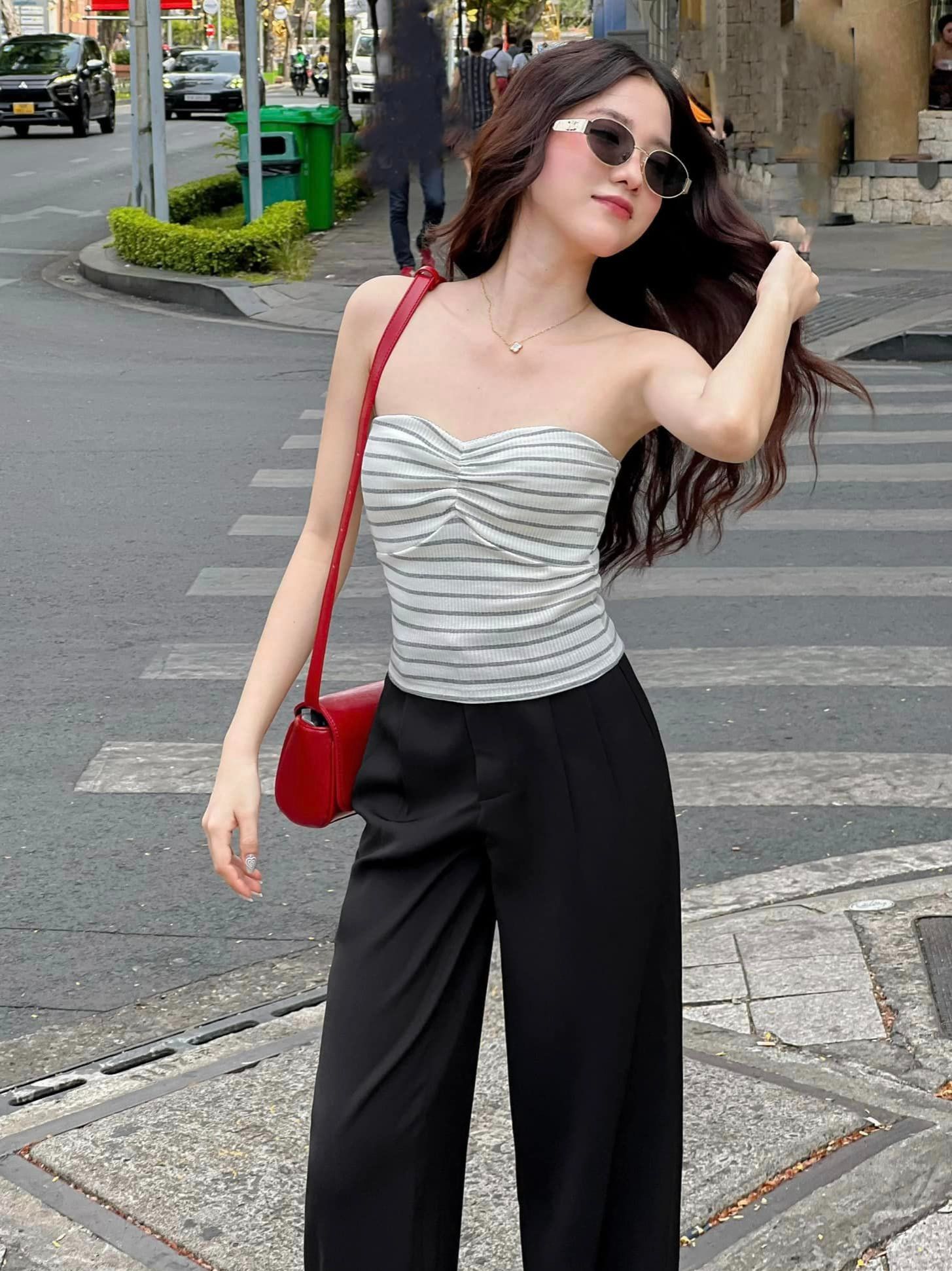 GOLA - CANI TOP - Áo quây ống thun sọc