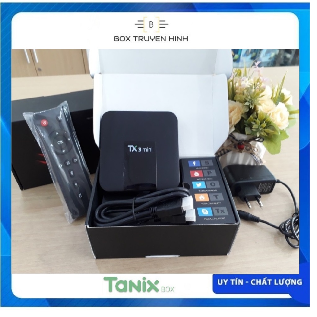 Andoid TV BOX TX3 Mini 2021  Androi TV 10, Wifi 2 băng tần 2.4/5GHz, Bluetooth 4.1, Ram 2GB - Bộ Nhớ Trong 16GB, hỗ trợ tìm Kiếm Giọng Nói cấu hình mạnh mẽ trong tầm giá