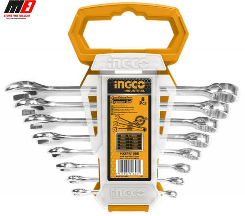 Bộ 8 cờ lê vòng  miệng (6-19mm) INGCO HKSPA1088-I