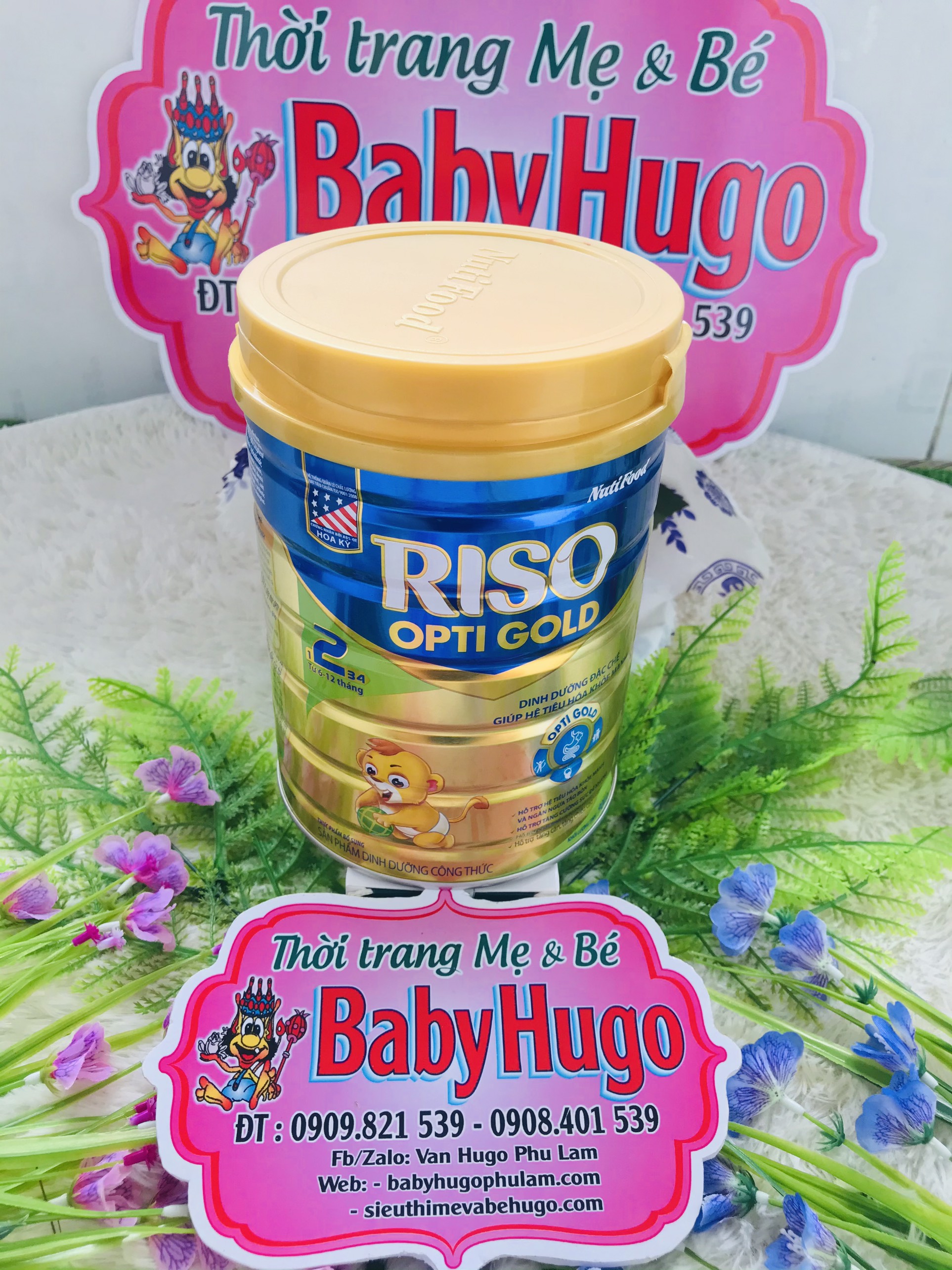 Sữa NutiFood RISO OPTI GOLD 2 (6-12 tháng) Lon 900g