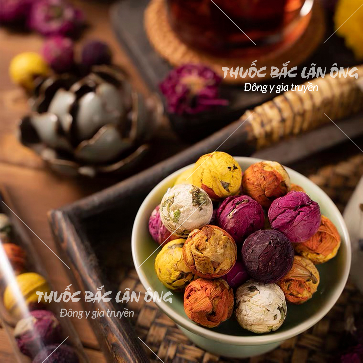Trà phổ nhĩ nở hoa thượng hạng, trà hoa phổ nhĩ tự chọn - Lãn Ông