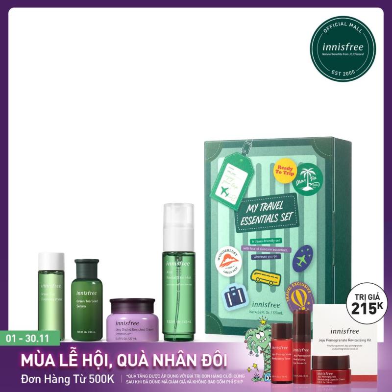 Bộ sản phẩm dưỡng da du lịch innisfree My Travel Essentials Set giá rẻ