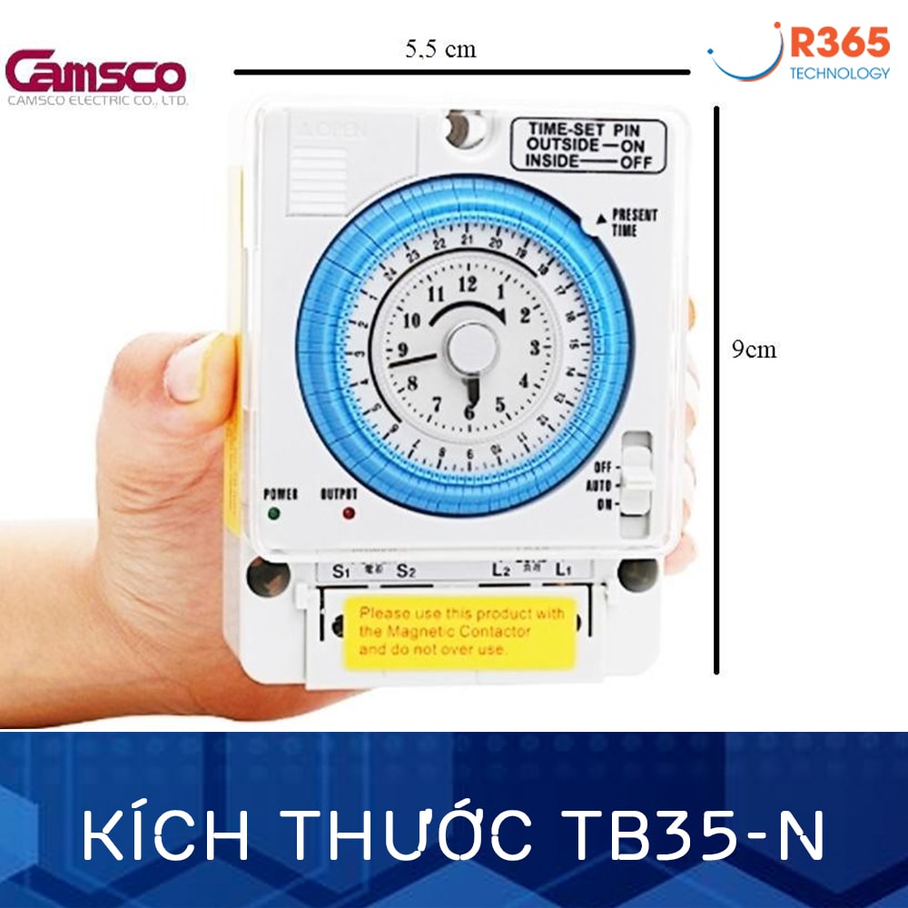 Timer hẹn giờ cơ Camso TN35-N 15A/220V