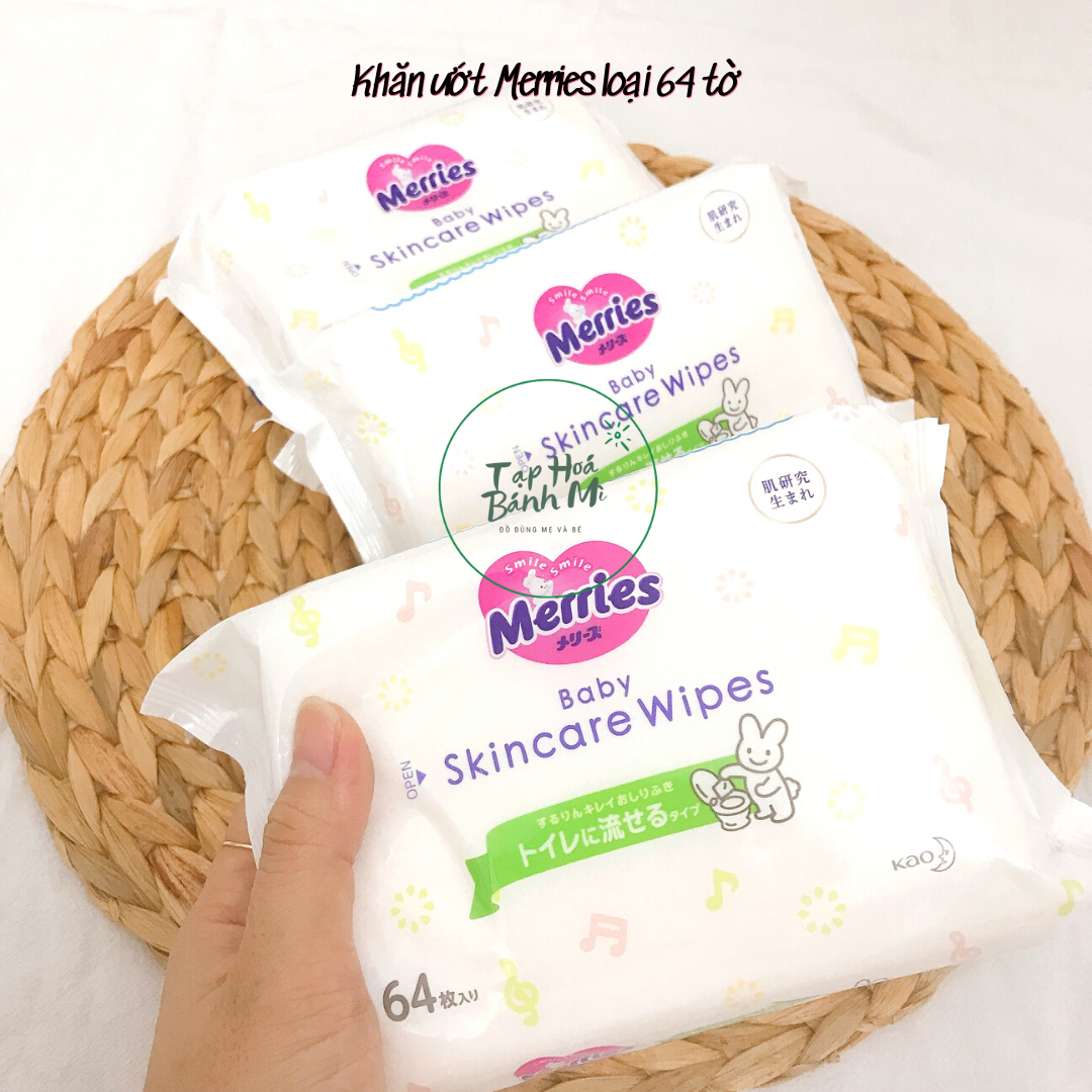 [HCM]Khăn ướt Merries 64 tờ