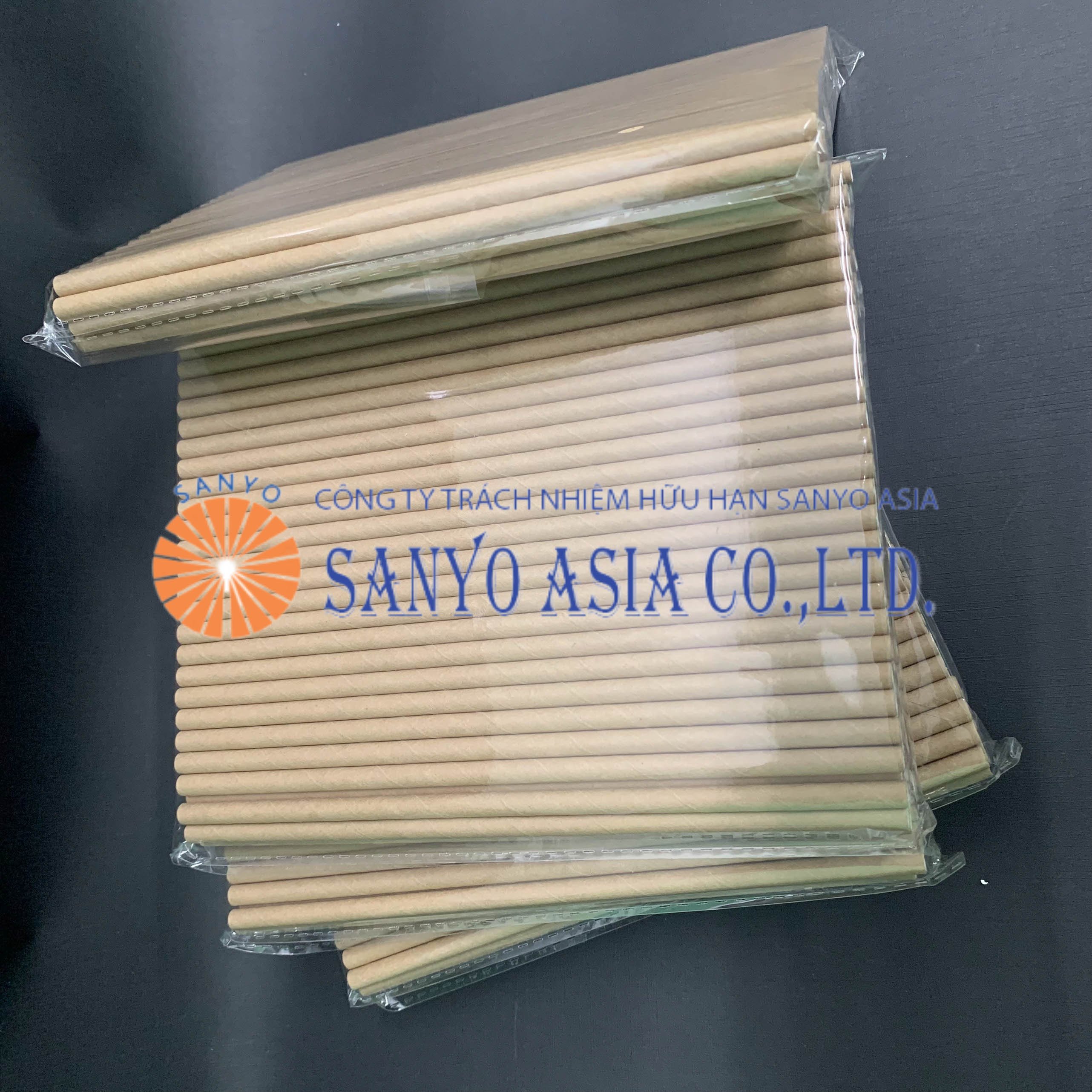 [MUA LẺ - GIÁ SỈ] 100 ỐNG HÚT GIẤY NÂU CAO CẤP
