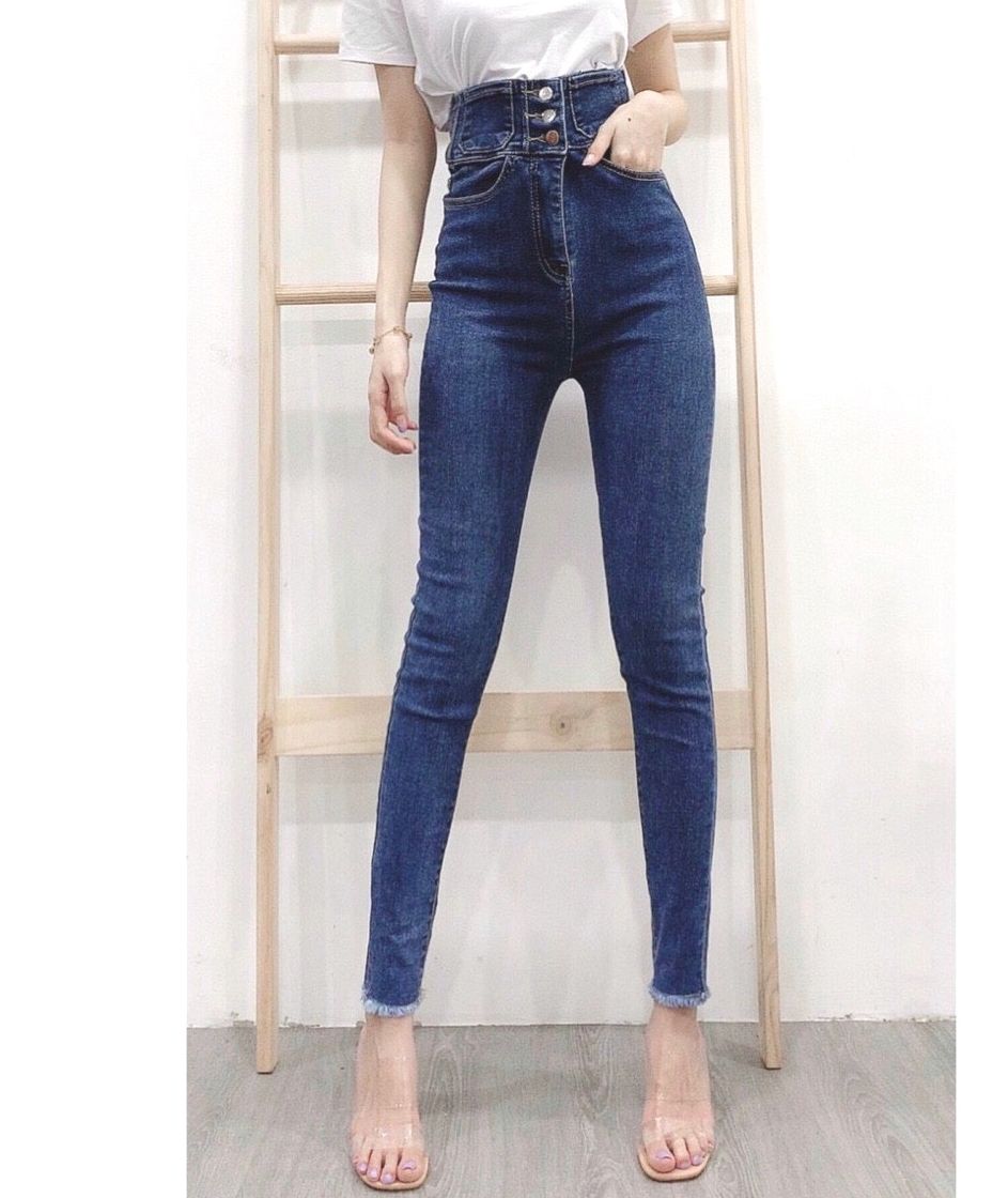 quần jean nữ lưng siêu cao 3 CÚC VÀ 4 CÚC  MÀU XÁM  XANH ĐEN-1
