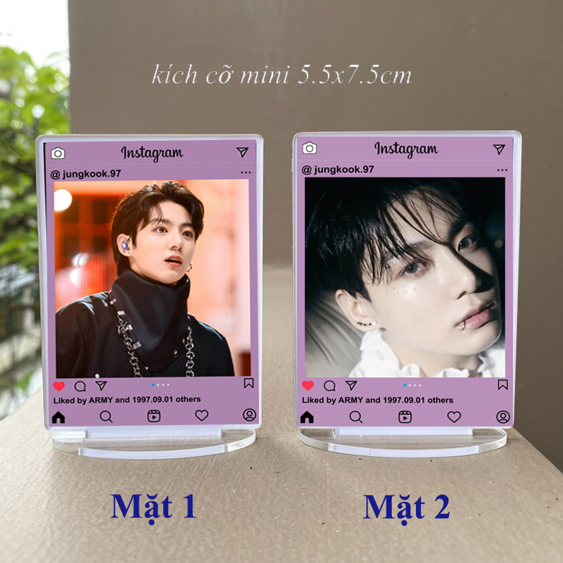 Tượng instagram BTS kích cỡ mini ( in 2 mặt khác nhau)