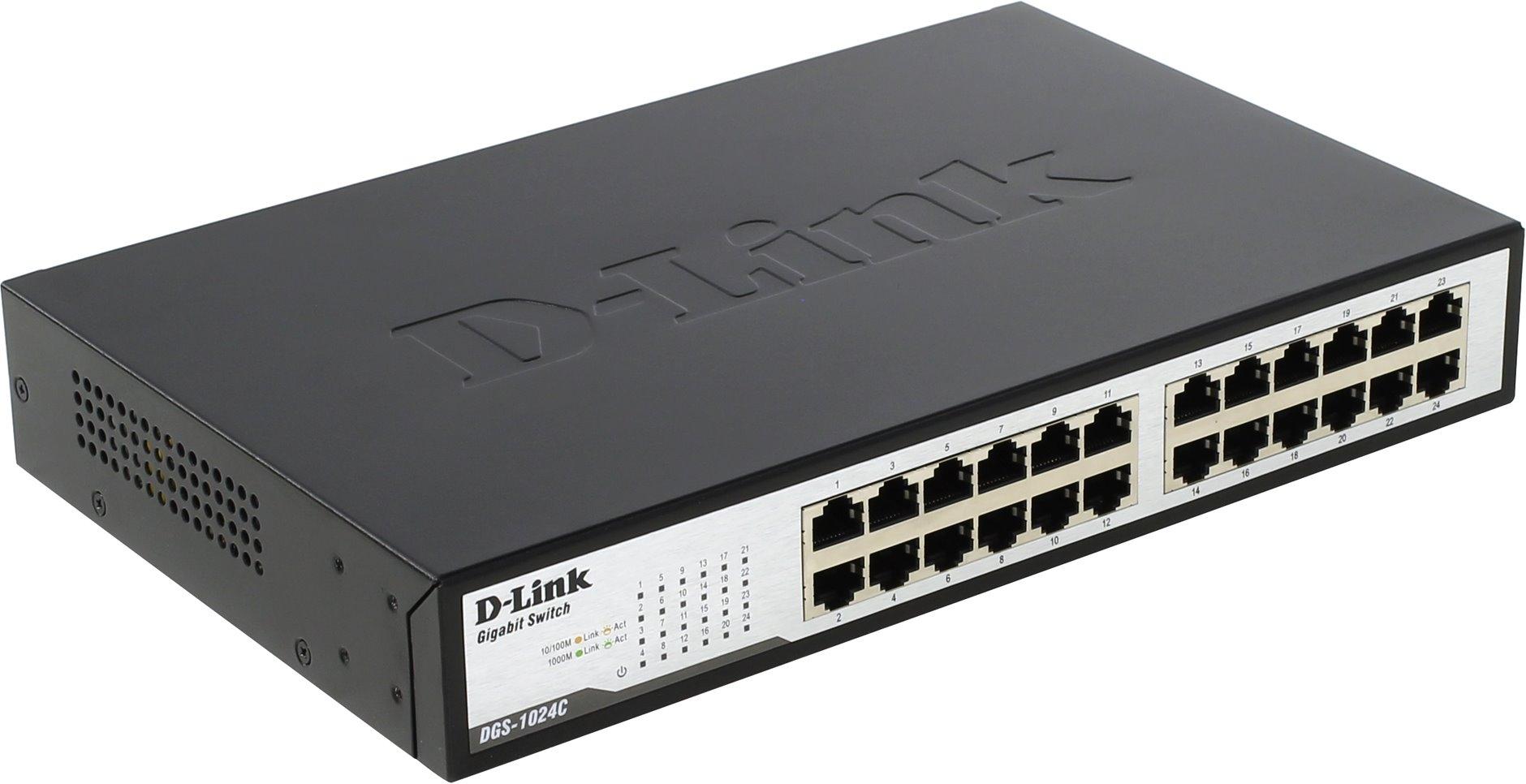 Switch Dlink 24P DGS-1024C 10/100/1000