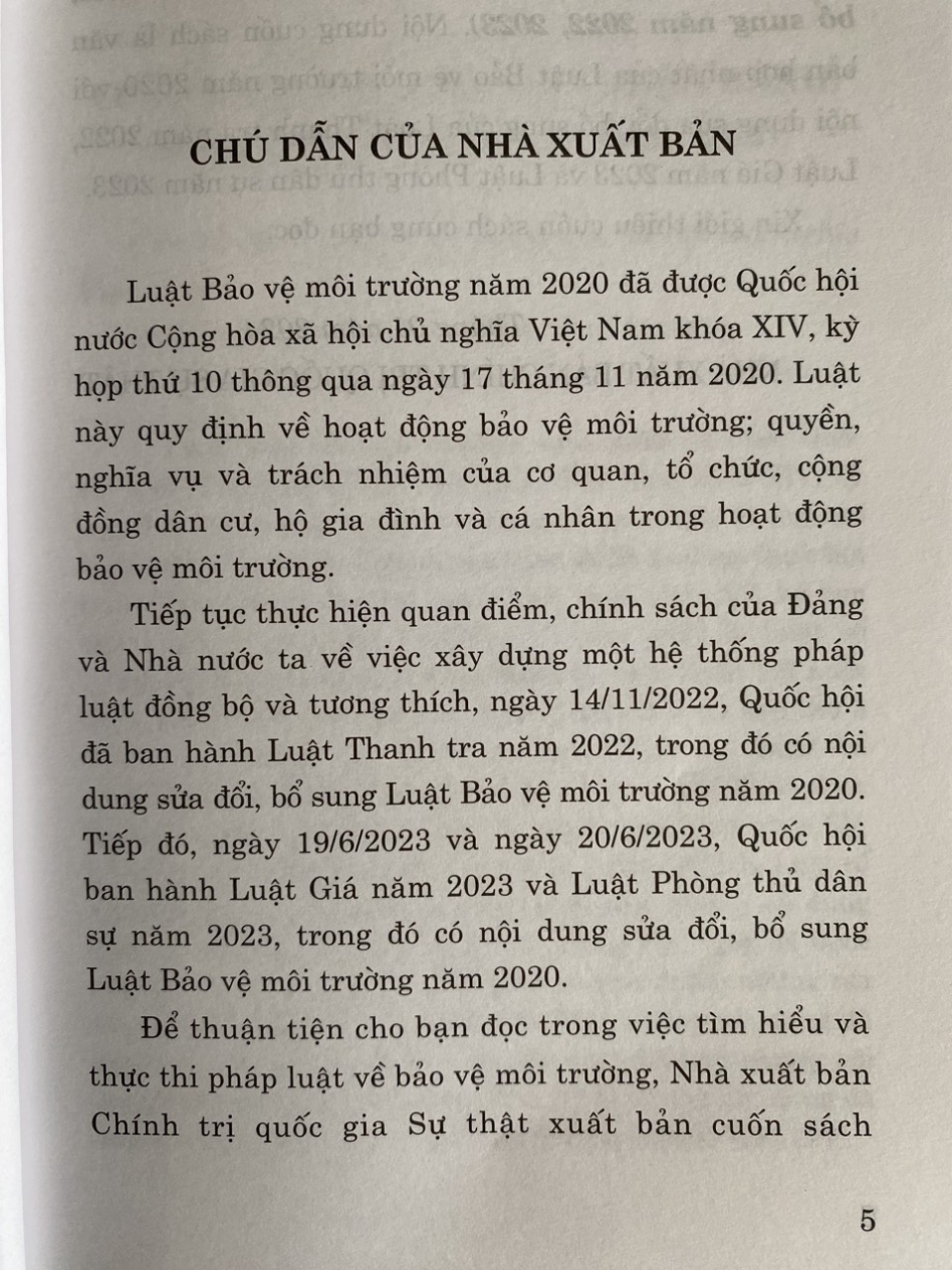 Luật Bảo Vệ Môi Trường