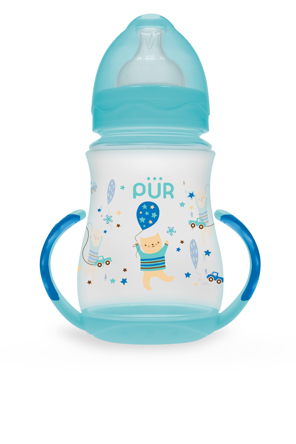 Bình sữa cổ rộng có quai phía đáy Pur 250ml