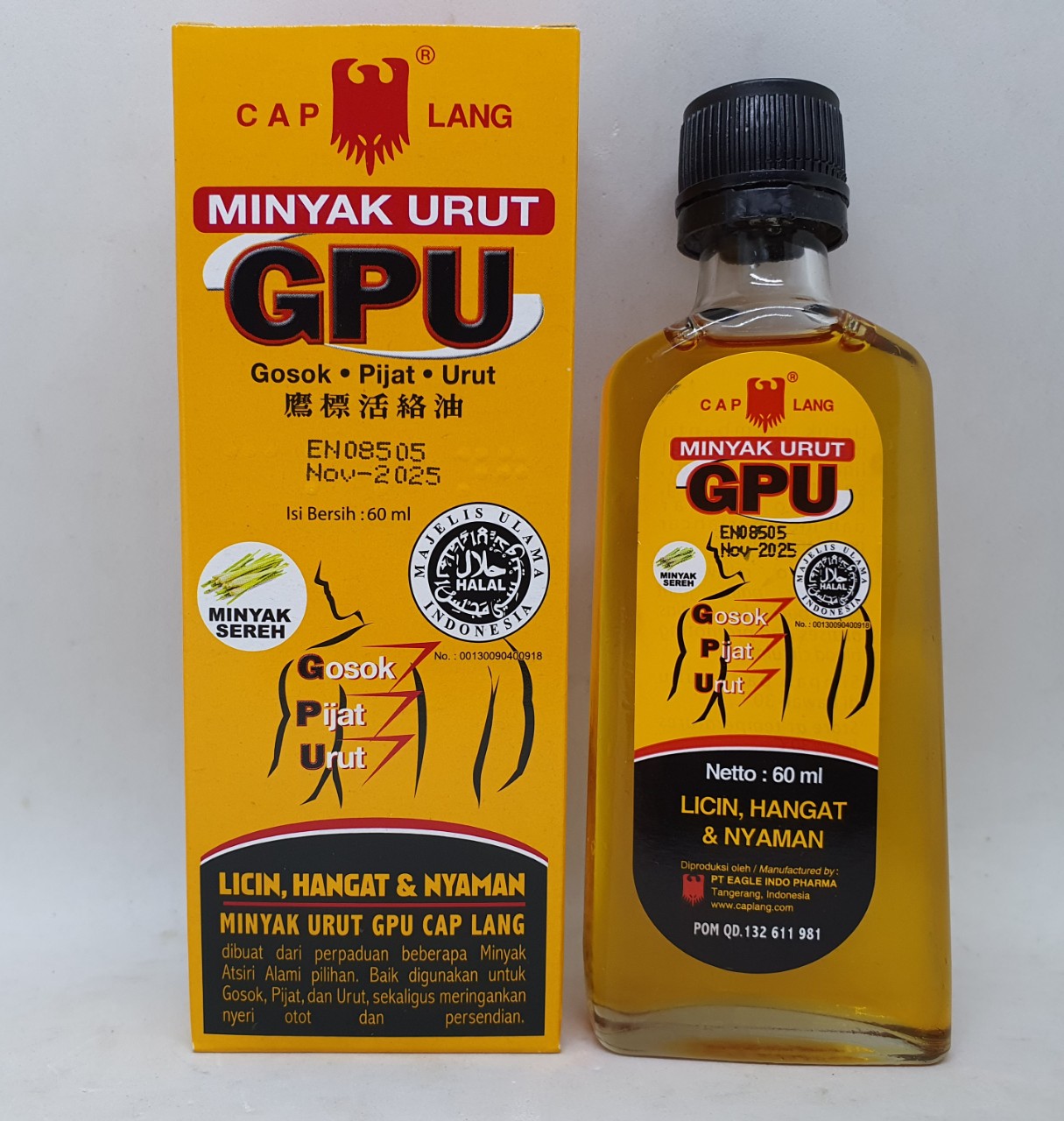Dầu massage gpu gừng và sả hàng nội địa chính hãng indonesia 60 ml - thanhlongmarket
