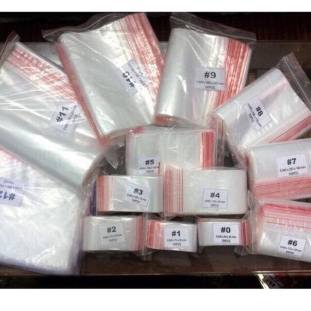 1Kg Túi Zip Chỉ Đỏ