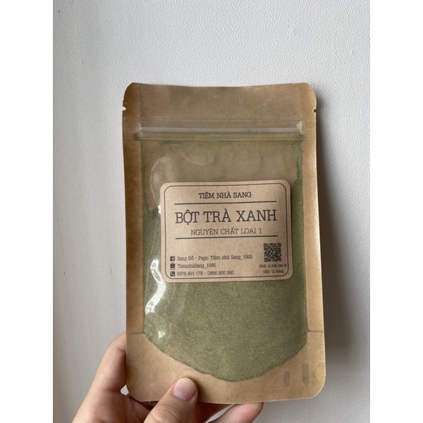 Bột trà xanh đắp mặt nguyên chất 50gr