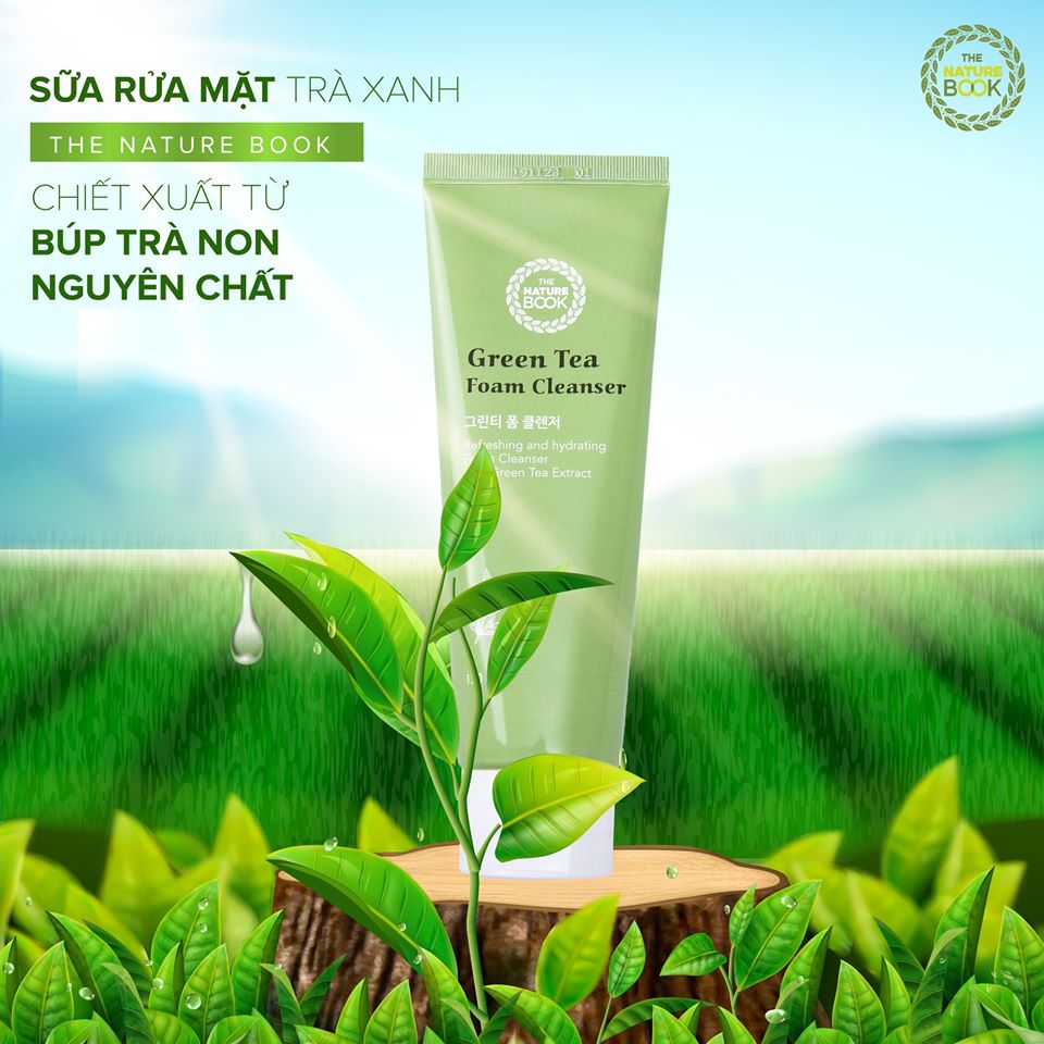 [HCM]Sữa rửa mặt trà xanh The Nature Book