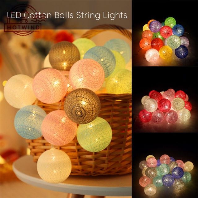 ĐÈN CẦU MÂY THÁI LAN DÀI 3M GỒM 20 BÓNG CHỊU NƯỚC CAO CẤP ĐỦ MÀU CẮM ĐIỆN