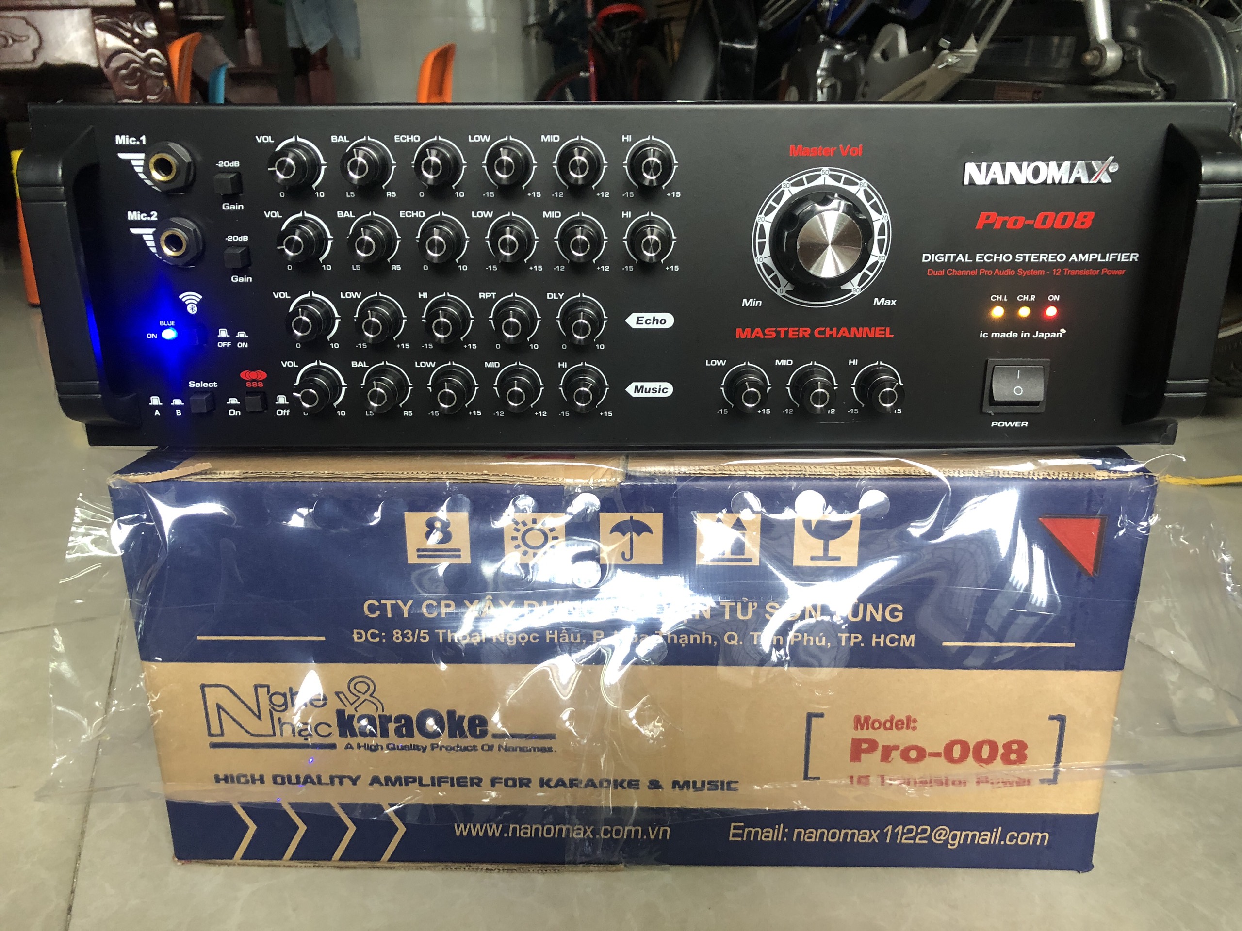 Amply Nanomax Pro-008 chay 12 sò Japan Cs 820W