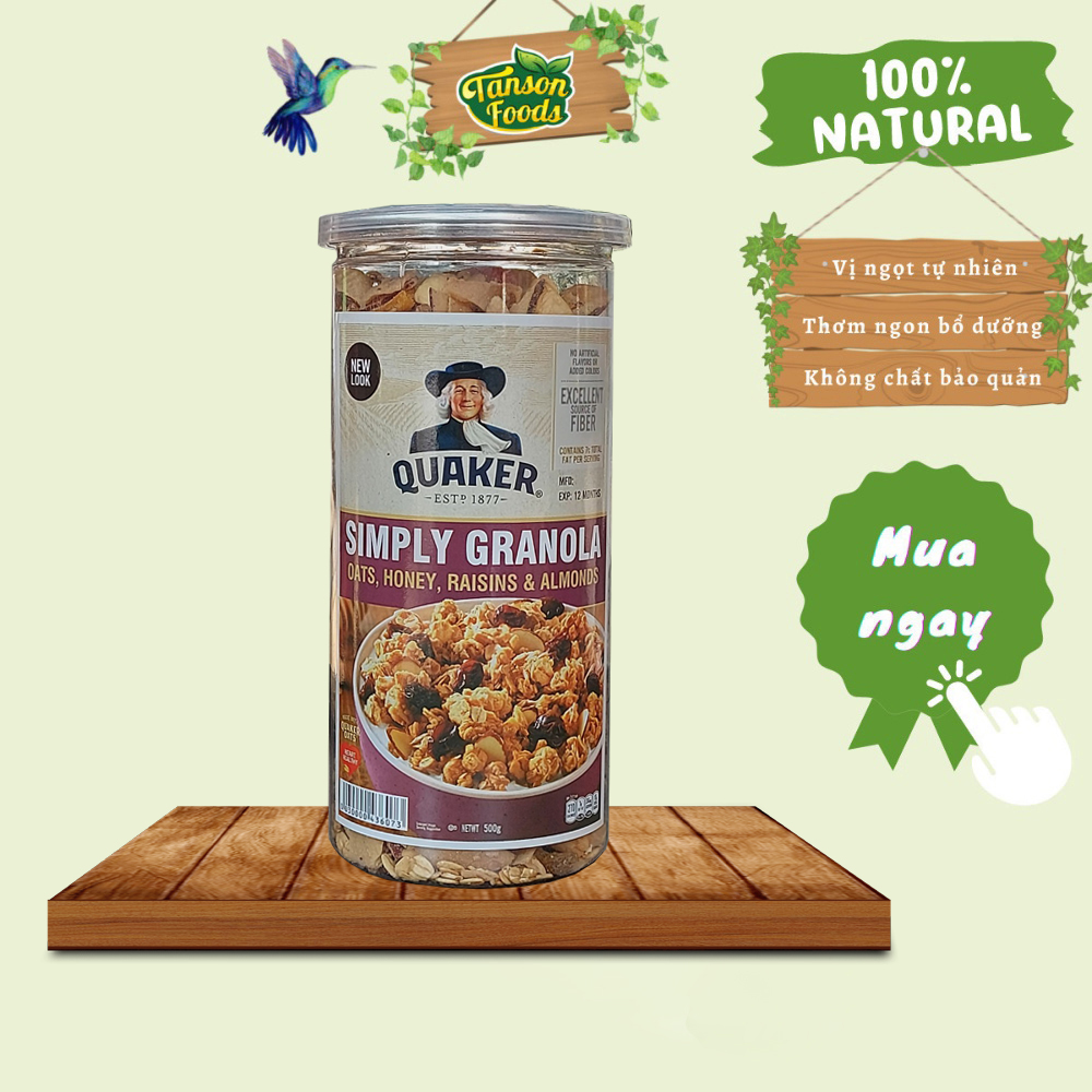 Granola siêu Hạt ăn kiêng Tân Sơn Foods 500gr, Thay Thế Đồ Ăn Vặt
