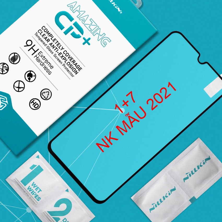 Kính cường lực cho 1+, OnePlus 8, One Plus 8, 6T, 7T, 7, 8T, 9RT, Nord 5G, Nord N10, Nord N100, 9, 9R, 7 Pro, 7T Pro, 8 Pro, 9 Pro, 10 Pro, 10T Pro, 11 hiệu Nillkin.tw keo viền cong 3D theo màn hình