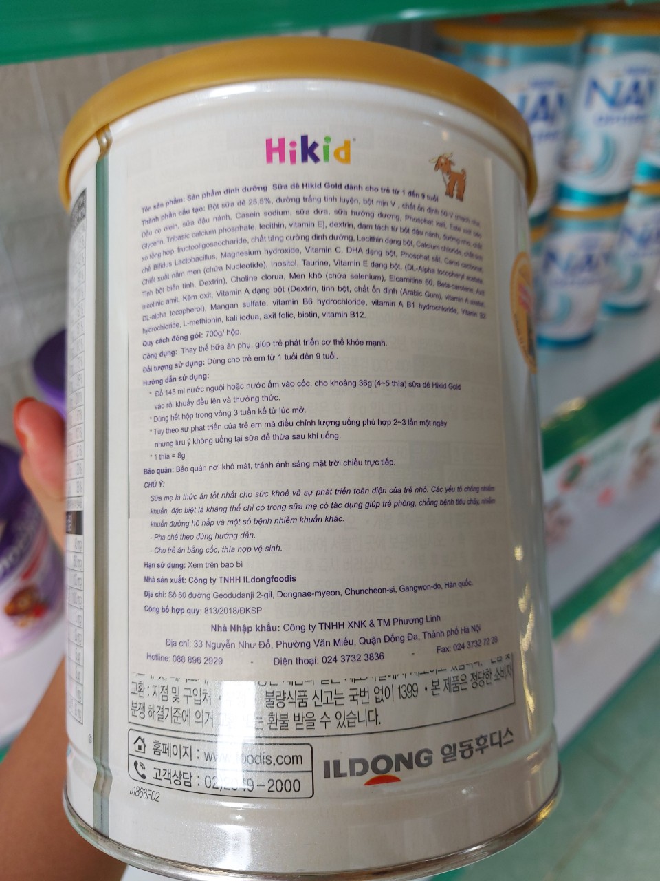 Sữa HIKID Bò và Dê vị vani giúp bé tăng chiều cao