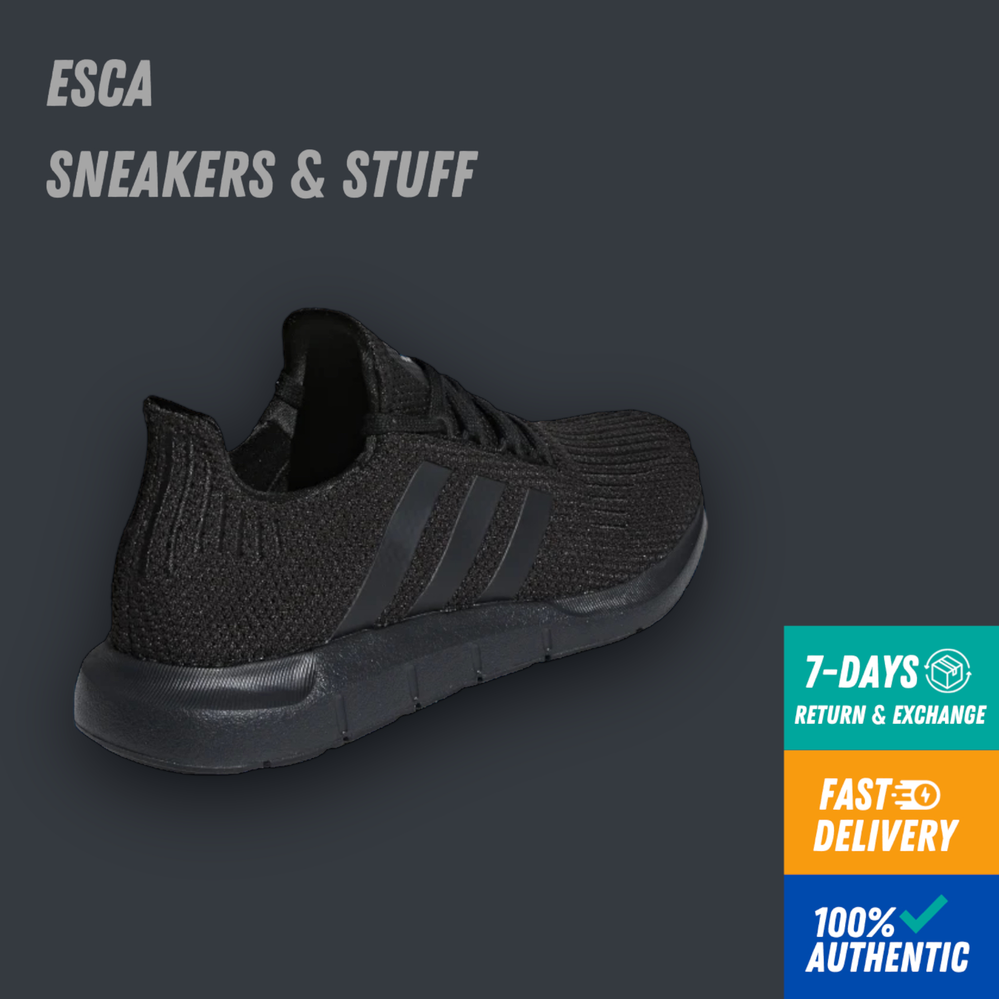 [CHÍNH HÃNG] GIÀY ADIDAS SWIFT RUN ALL BLACK  - AQ0863