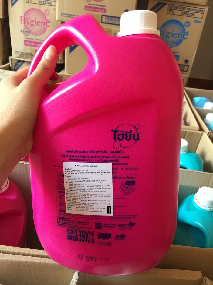 Nước Xả Mềm Vải HYGIENE Can 3500ML Thái Lan (Màu Hồng Đậm)