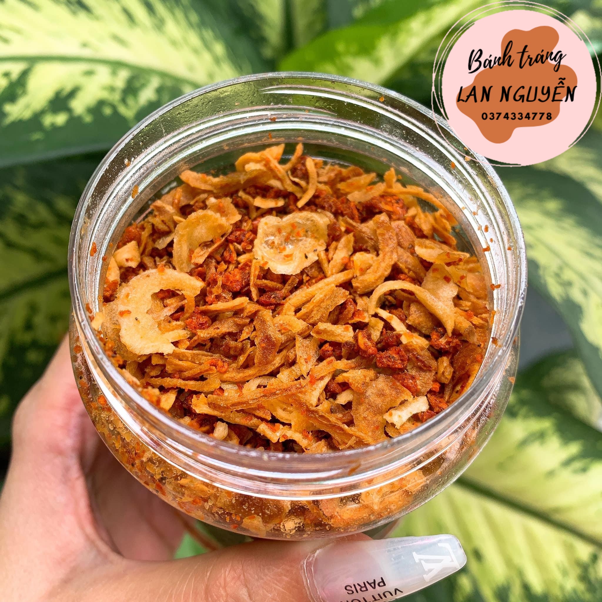 Combo 500gram bánh tráng  phơi sương + muối trộn hành phi