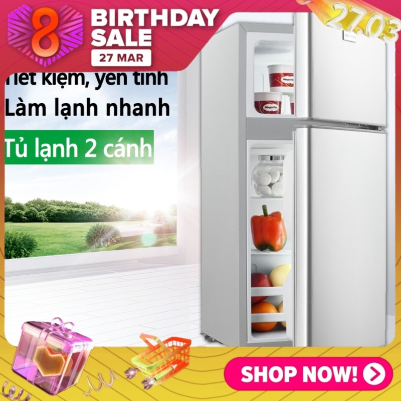 Tủ lạnh 2 ngăn 118 lít thương hiệu ZHIGAO làm lạnh nhanh ngăn đá và ngăn lạnh giữ đồ luôn tươi mới