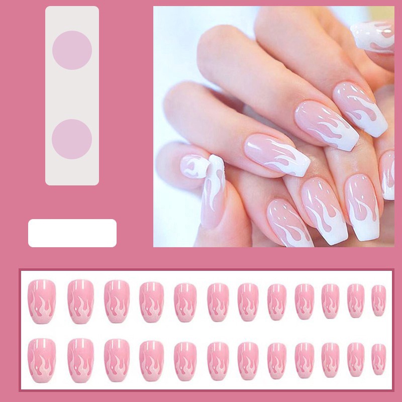 Set 24 Móng Tay Giả Kèm 24 Miếng Keo Dán