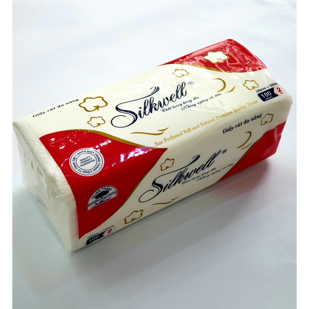 Khăn giấy rút đa năng 100 tờ silkwell