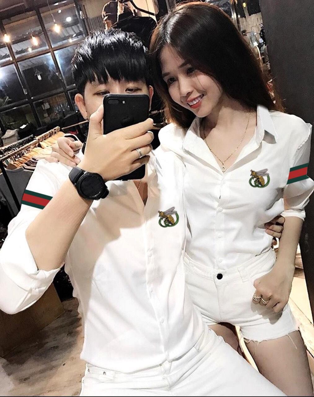 [HCM]ÁO SƠ MI NAM NỮ CẶP ĐÔI ĐẸP THANH LỊCH
