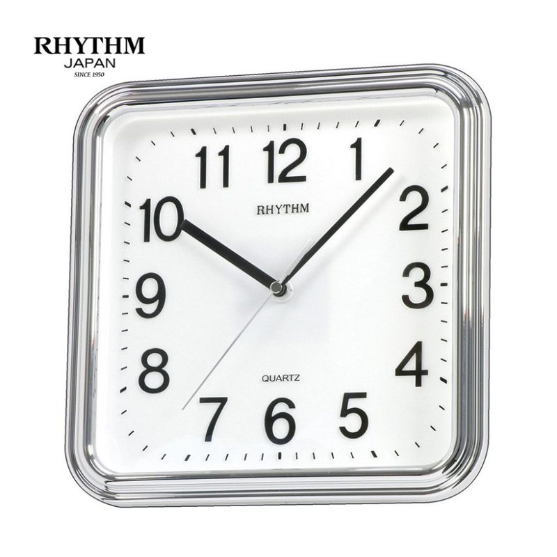 Đồng hồ treo tường Rhythm CMG466NR19 Basic Wall Clocks (Bạc)